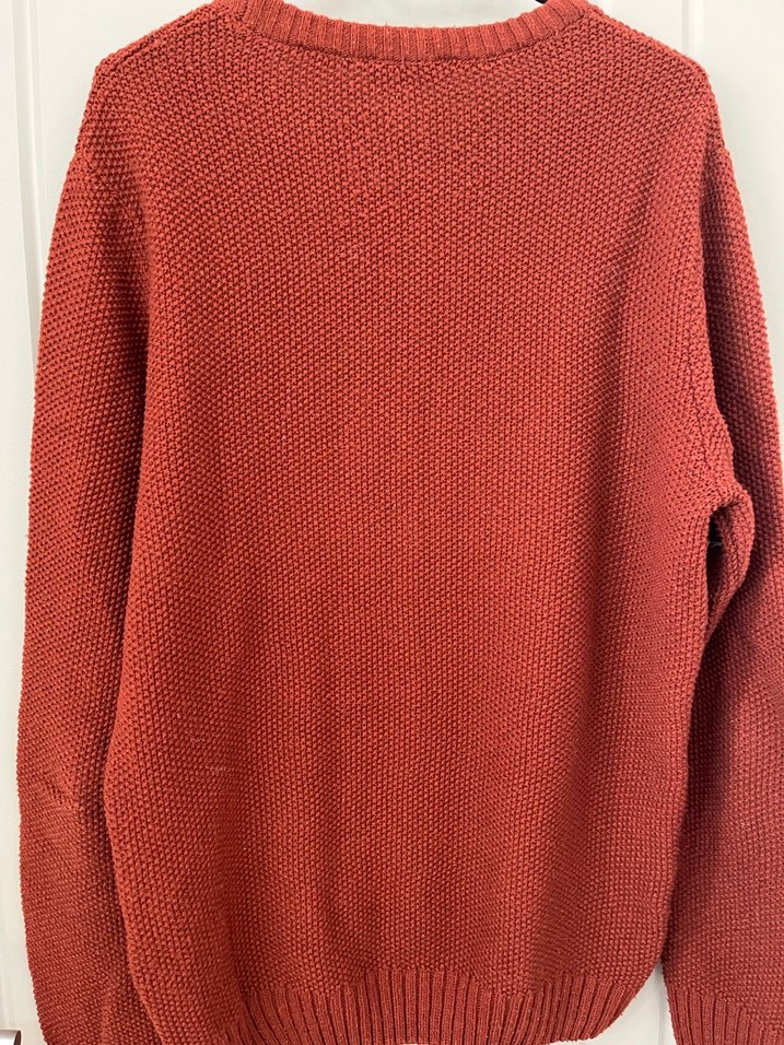 Kiremit  Örgü erkek Sweatshirt - Görsel 4