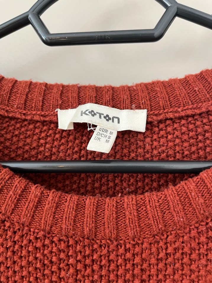 Kiremit  Örgü erkek Sweatshirt - Görsel 3