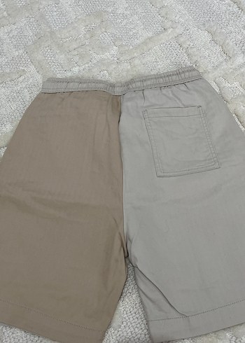 Bej Keten Rahat Kesim Erkek Bermuda Şort - Görsel 4