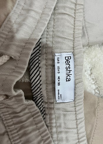 Bej Keten Rahat Kesim Erkek Bermuda Şort - Görsel 5