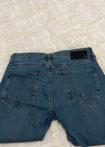 Gri Tokalı Erkek Mavi Rahat Kesim Kot Şort - Görsel 3