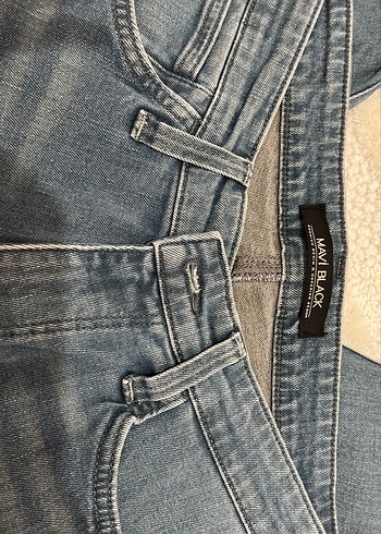 Gri Tokalı Erkek Mavi Rahat Kesim Kot Şort - Görsel 4