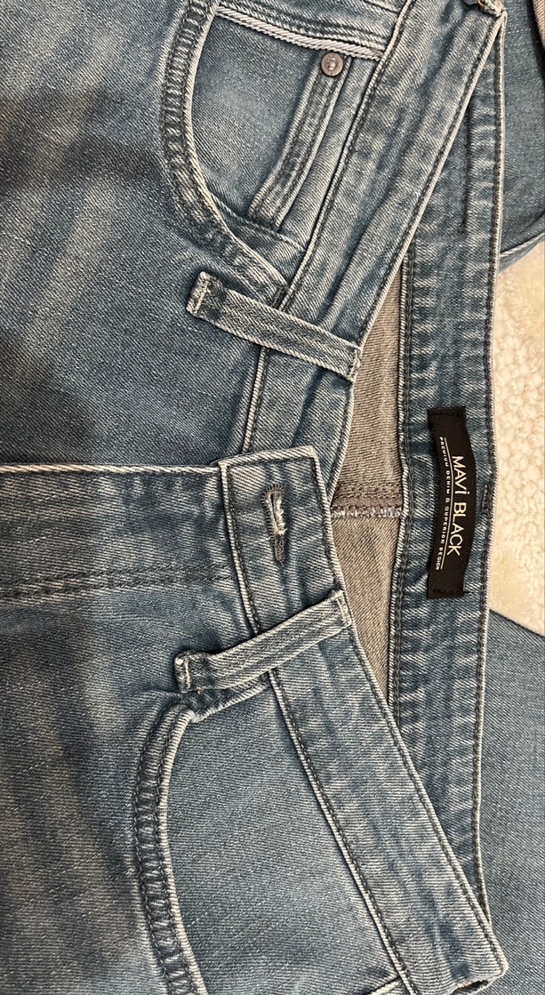 Gri Tokalı Erkek Mavi Rahat Kesim Kot Şort - Görsel 4