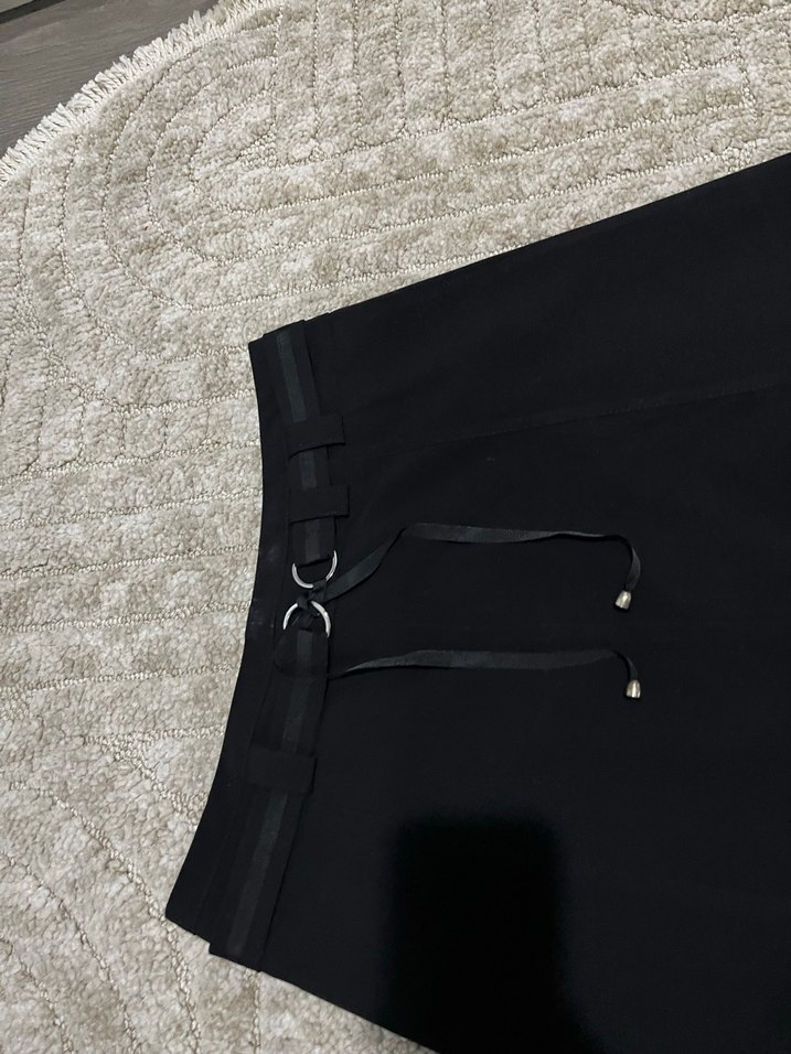 Siyah Kadın Midi Goth Etek - Görsel 2