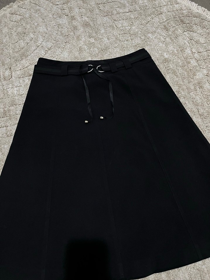 Siyah Kadın Midi Goth Etek - Görsel 3