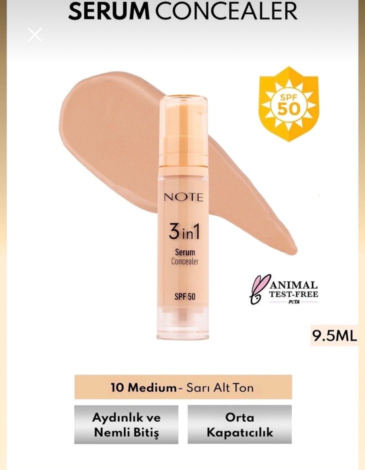 NOTE 3in1 Serum Kapatıcı SPF50 BB Krem - Görsel 2