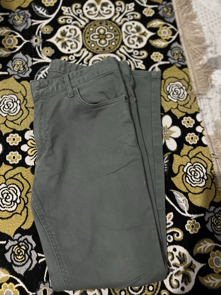 Gri Erkek Jean Pantolon Fermuarlı - Görsel 4