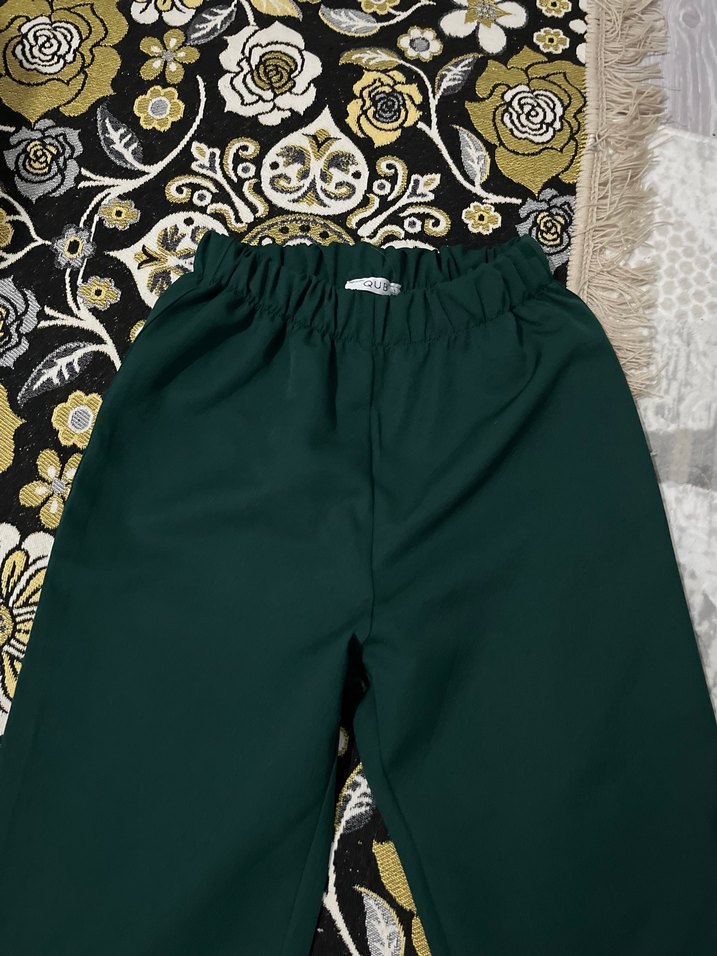 Yeşil İspanyol Paça Kadın Pantolon - Görsel 3