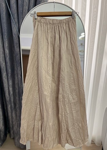 Bej uzun kraş etek - Görsel 2