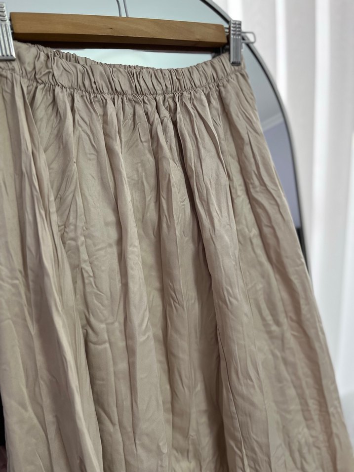 Bej uzun kraş etek - Görsel 3