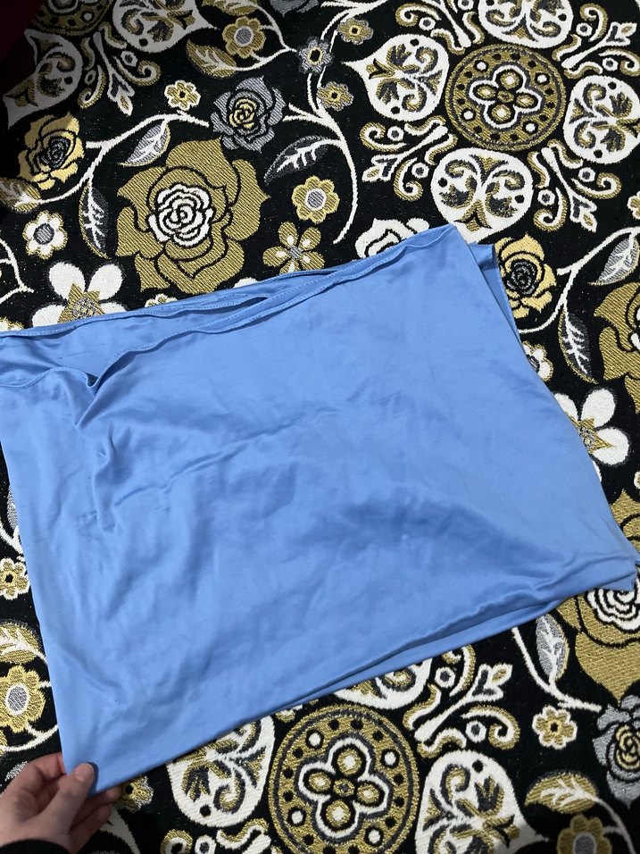 Mavi Kadın Penye Şal - Görsel 2