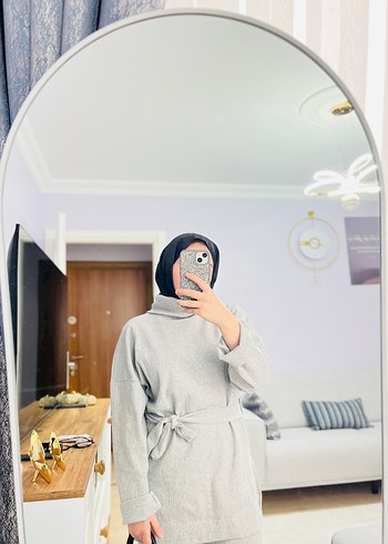 Gri Boğazlı Kadın İkili Takım - Görsel 2