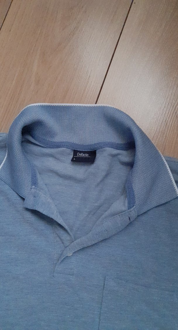 Açık Mavi Erkek Polo Tişört L Beden - Görsel 2