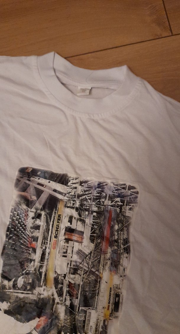 XL Beyaz Pamuklu Baskılı Erkek Tişört - Görsel 2