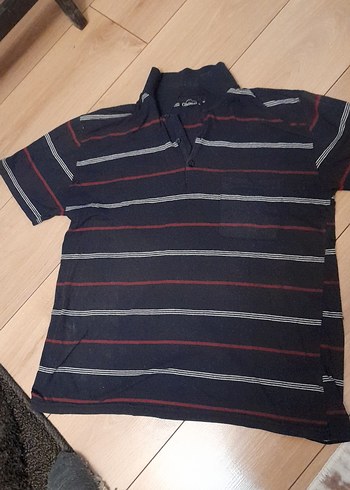 Karışık Renkli Çizgili Erkek Polo Tişört XL - Görsel 2