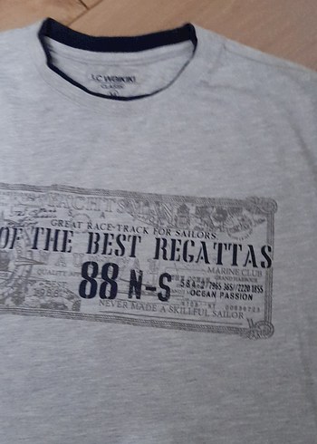 Gri Baskılı Erkek Tişört M Beden - Görsel 2