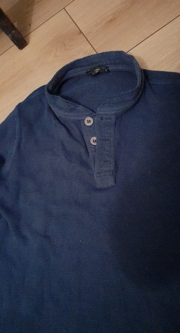 Erkek  Koyu Mavi Uzun Kollu Denim Gömlek S Beden - Görsel 2