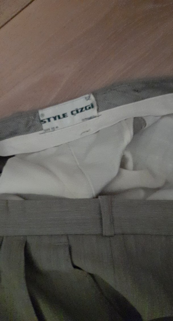 Gri Renk 52 Beden Kumaş Erkek Pantolon - Görsel 2