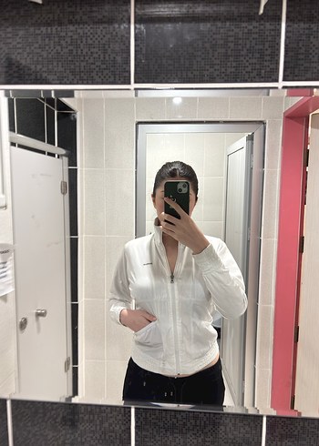 Reebok beyaz kadın vintage ceket - Görsel 3