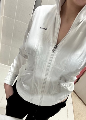 Reebok beyaz kadın vintage ceket - Görsel 5