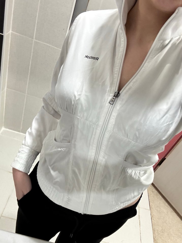 Reebok beyaz kadın vintage ceket - Görsel 5