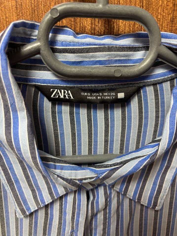 Zara Çizgili Kadın Gömlek - Görsel 3
