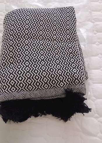 1 adet ponponlu çekyat örtüsü - Görsel 3