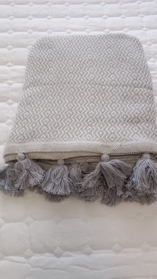 1 adet ponponlu çekyat örtüsü - Görsel 4