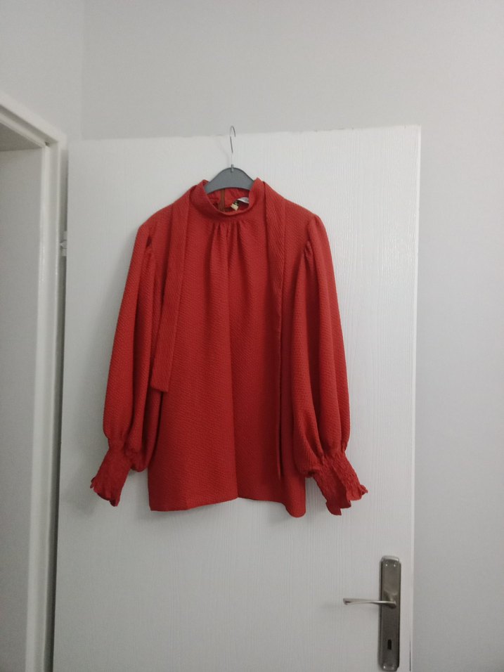 kiremit rengi gömlek tunik - Görsel 2