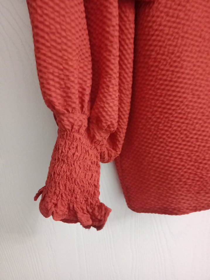 kiremit rengi gömlek tunik - Görsel 4