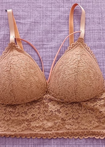 Bej Bohem Dantel Bralet