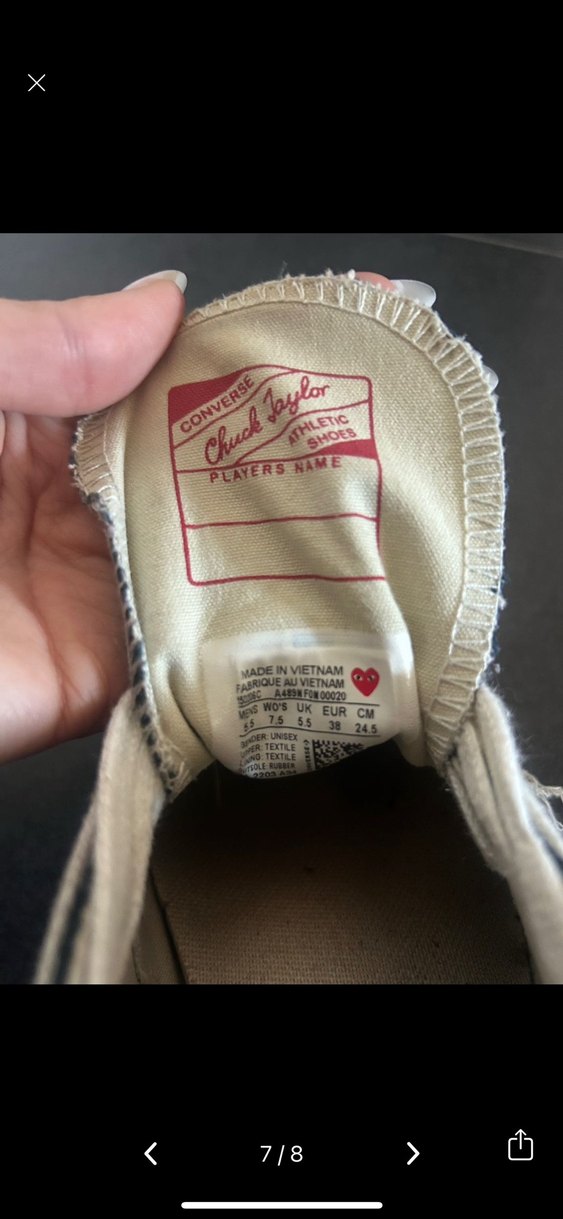 Comme des Garçons Play Converse Chuck Taylor Siyah - Görsel 3