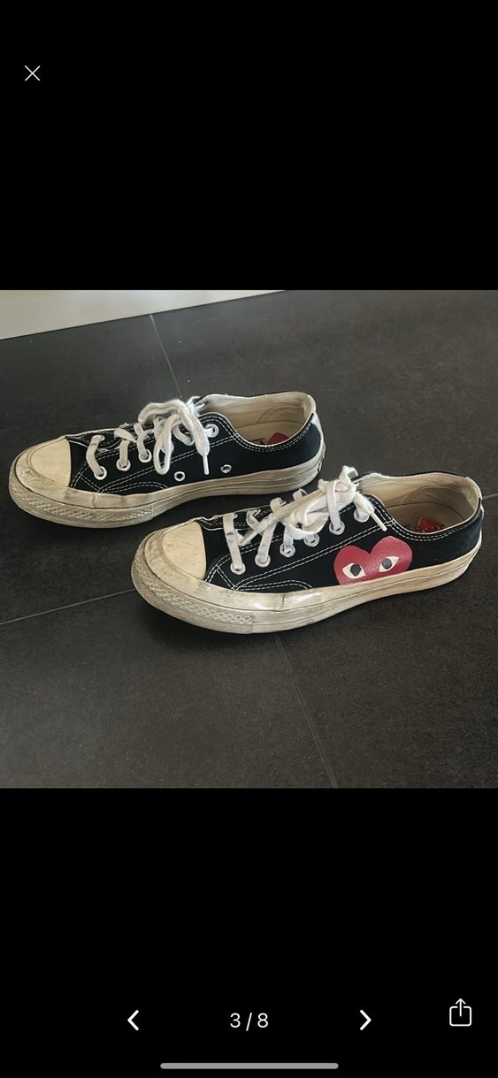 Comme des Garçons Play Converse Chuck Taylor Siyah - Görsel 5