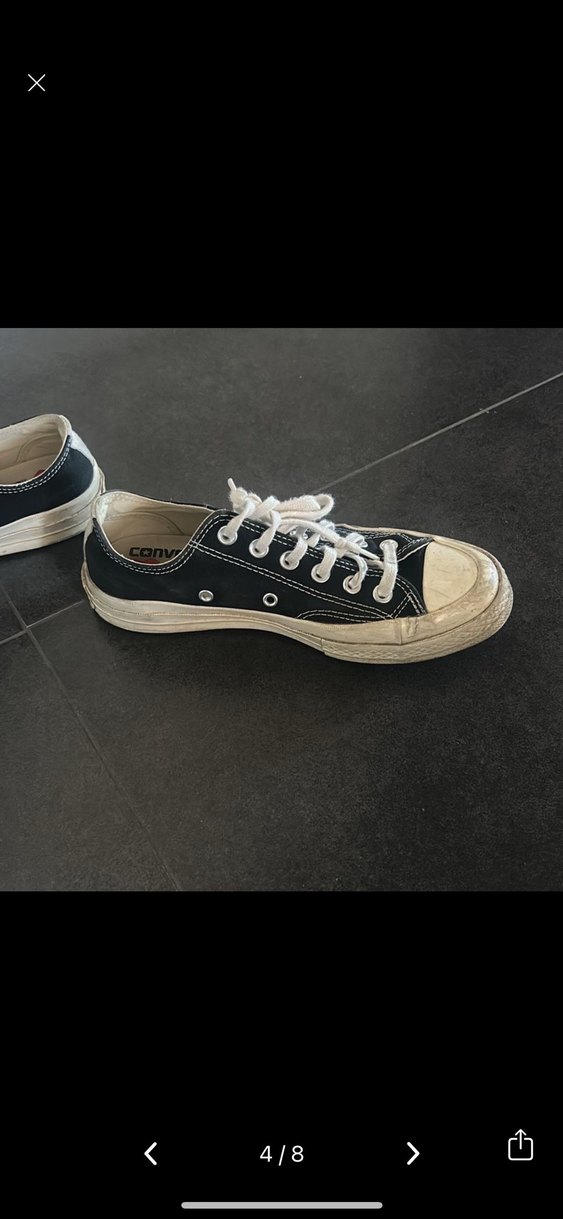 Comme des Garçons Play Converse Chuck Taylor Siyah - Görsel 4