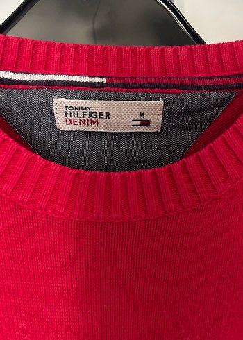 Kırmızı Uzun Kollu Triko Kadın Kazak - Görsel 2