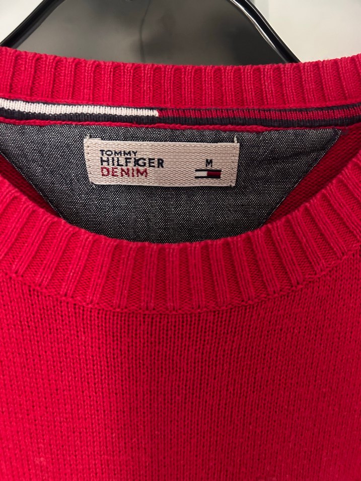 Kırmızı Uzun Kollu Triko Kadın Kazak - Görsel 2