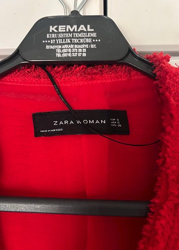 Düğmeli Kırmızı Kadın Ceket - Görsel 3