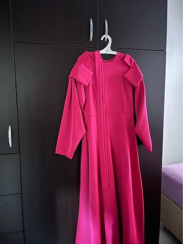 38 Beden pembe Renk Pembe Abiye Elbise