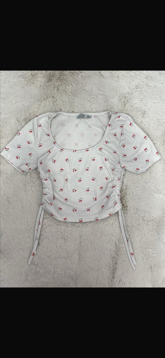 Düğmeli Kısa Kollu Pamuklu Hamile Tişörtü - Görsel 2