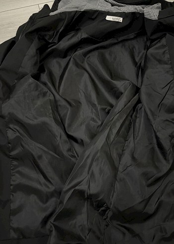 Fermuarlı ve Çıtçıtlı Siyah Kadın yağmurluk - Görsel 7