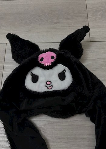 Siyah Nakışlı Kürklü Çocuk Şapkası - Görsel 3