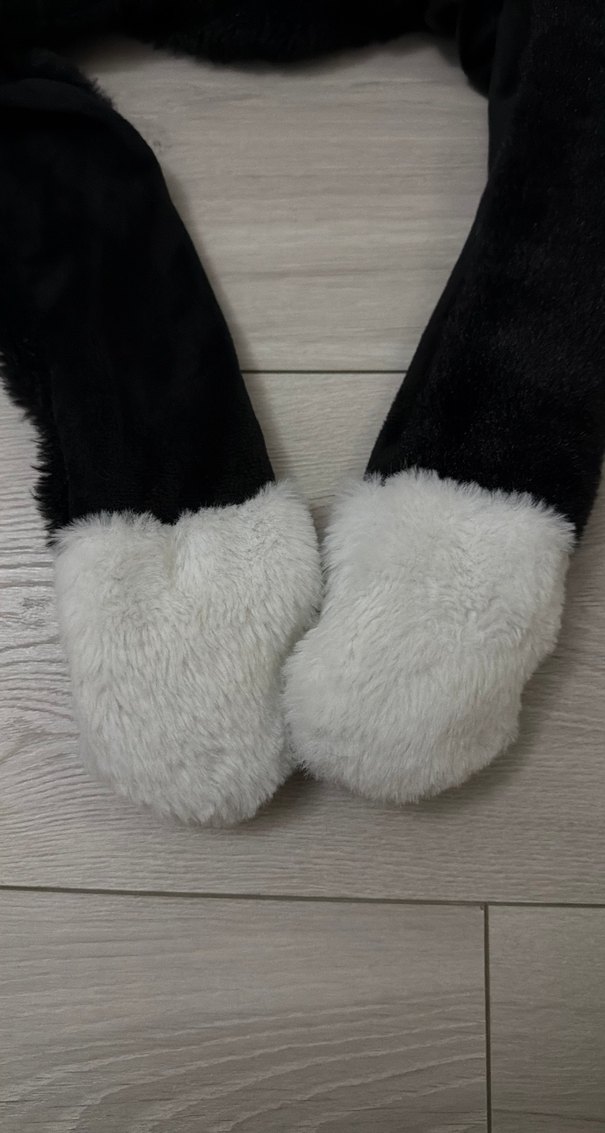 Siyah Nakışlı Kürklü Çocuk Şapkası - Görsel 2