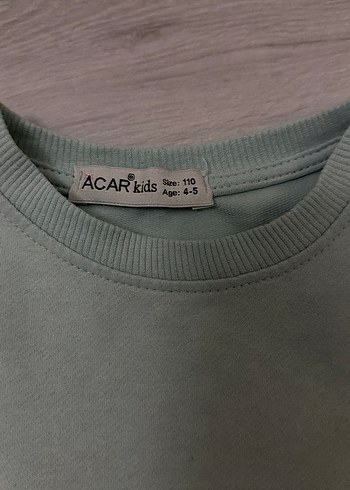 Kız çocuk sweat açık mint rengi - Görsel 4