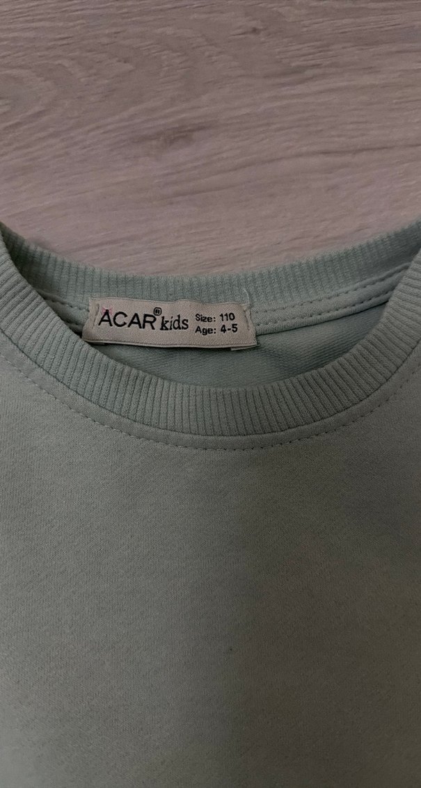 Kız çocuk sweat açık mint rengi - Görsel 4