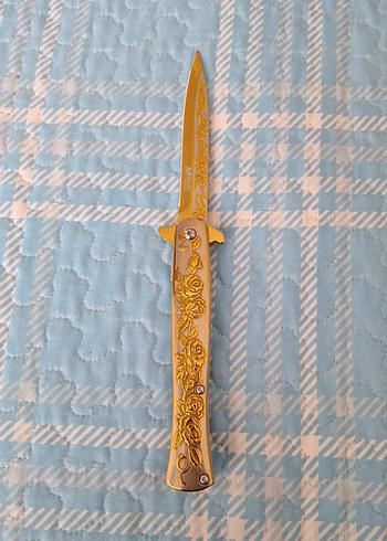Altın Renkli İşlemeli Katlanır Bıçak - Görsel 3