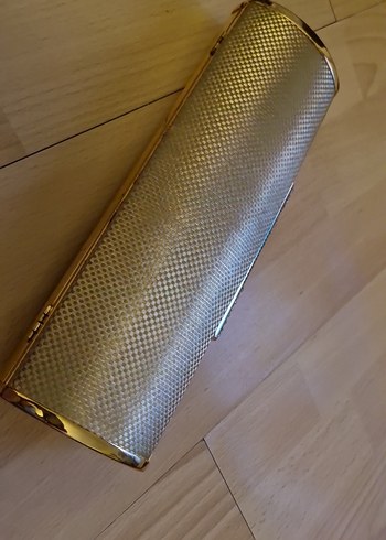 Diger Altın Rengi Yılan Desenli Zincir Detaylı Abiye Çanta - Görsel 2