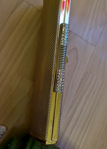 Diger Altın Rengi Yılan Desenli Zincir Detaylı Abiye Çanta - Görsel 3