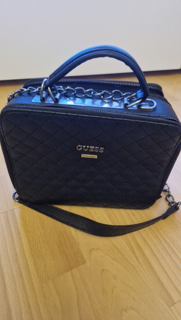 Siyah Deri Yılan Desenli Kadın Çanta - Görsel 2