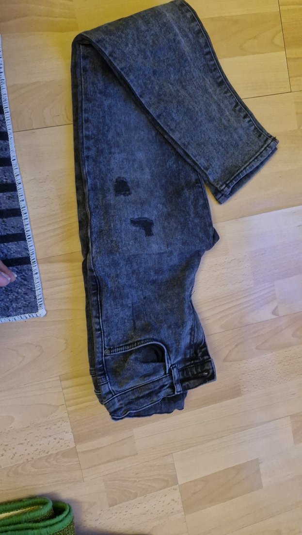 Gri Yıkamalı Bol Kesim Midi erkek cocuk Kot Pantolon - Görsel 2