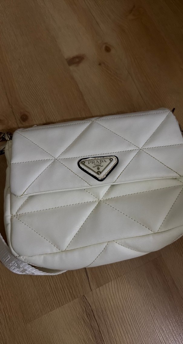 Beyaz Kemerli Kadın Omuz Çantası - Görsel 2